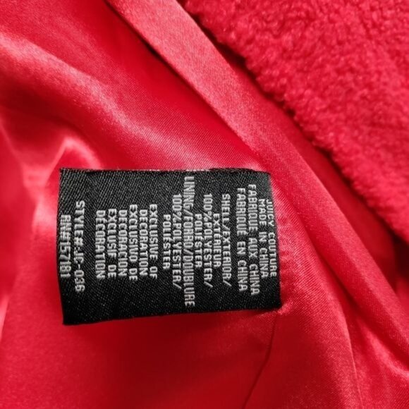 Juicy Couture Black Label Sherpa Teddy Bear Y2K Satin Lined Jacket Medium NWOT - Picture 12 of 16